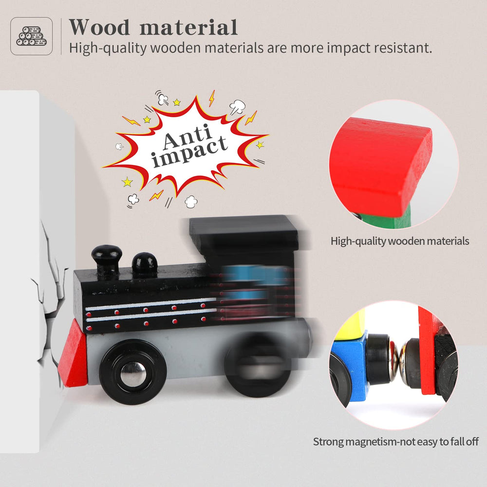 Wondertoys strong magnets let you connect more cars for expansive layouts.