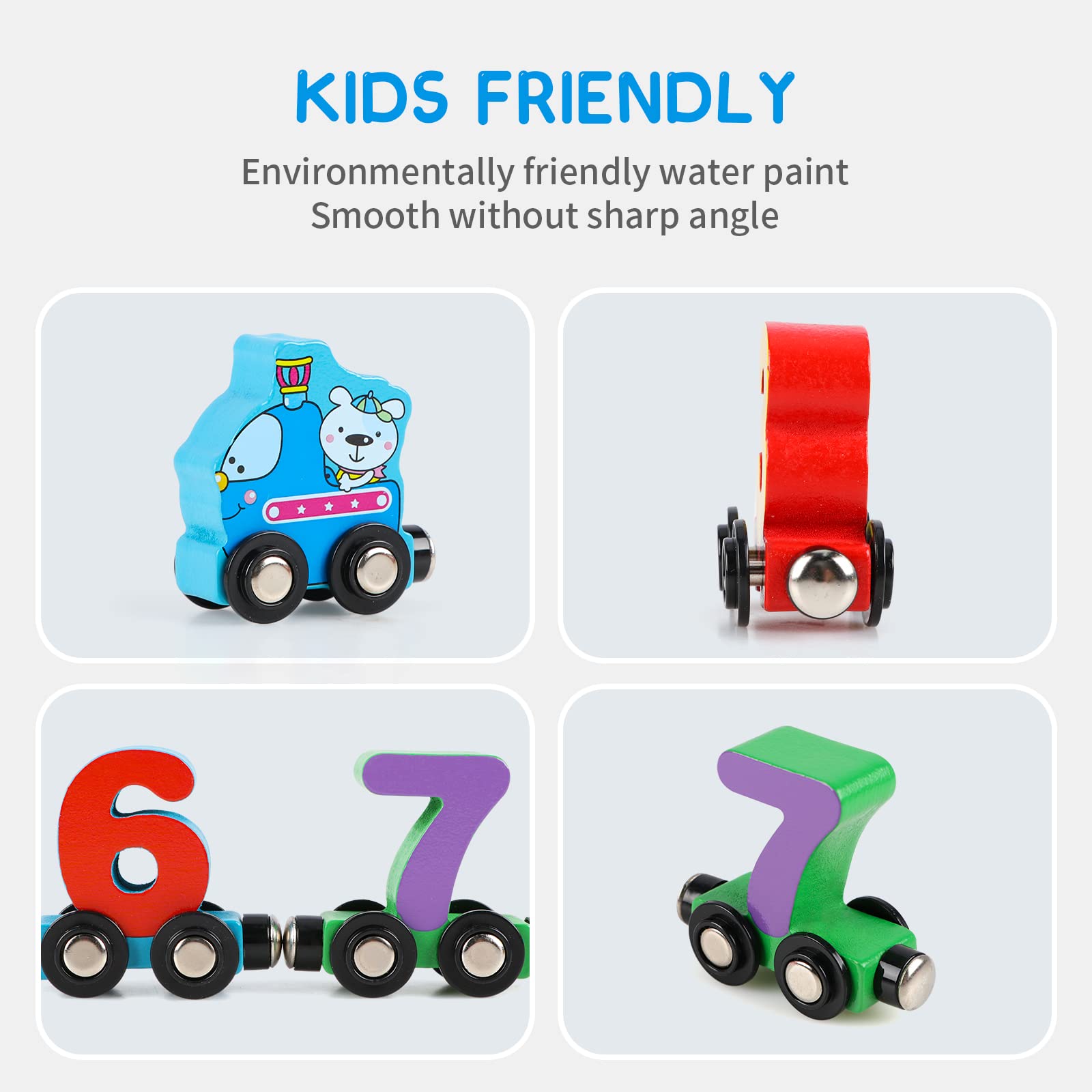 Wondertoys four sliding wheels on each car ensure smooth movement