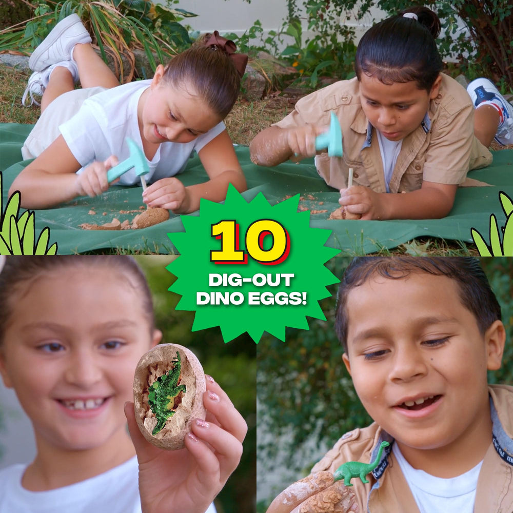 WONDERY KIDS Dino Diorama layout with figures and stickers ready for a prehistoric scene.