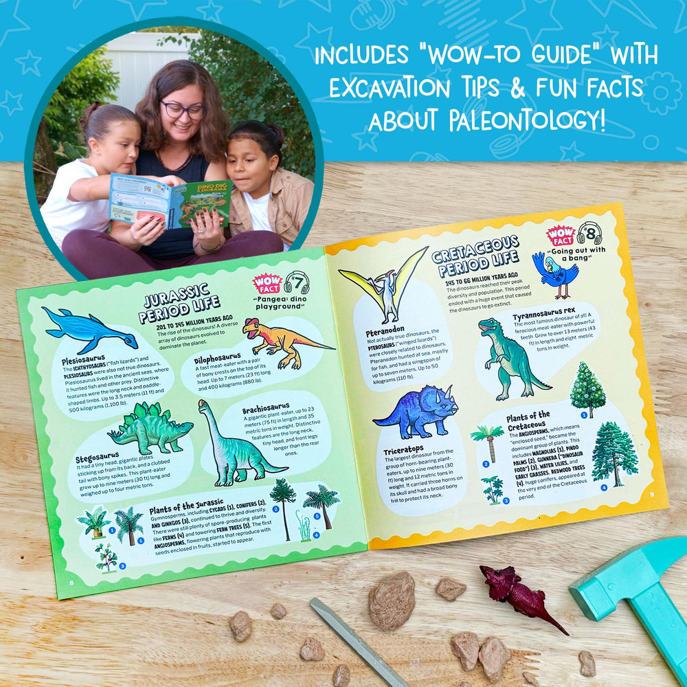 WONDERY KIDS Exclusive Wow in the World audio content enhances the digging experience.