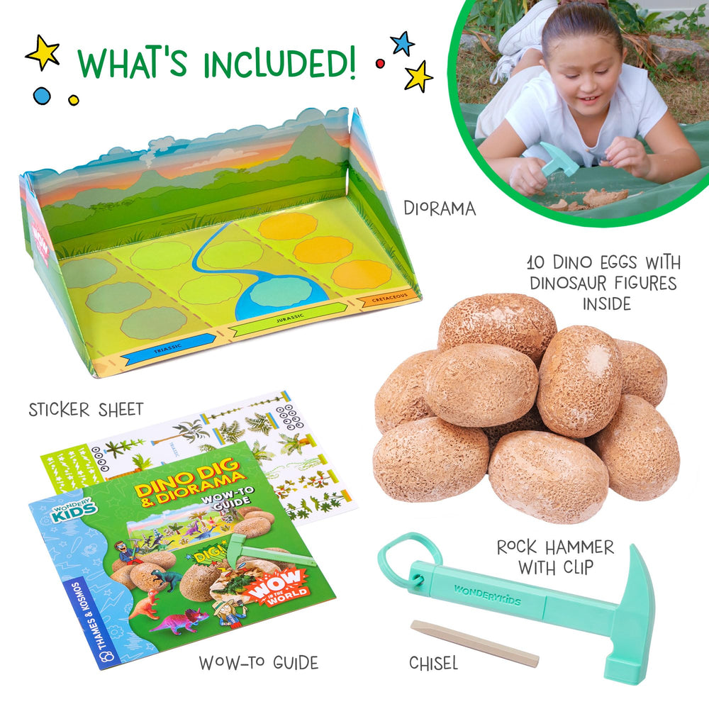 WONDERY KIDS Eight-page guide with dinosaur facts for curious paleontologists.