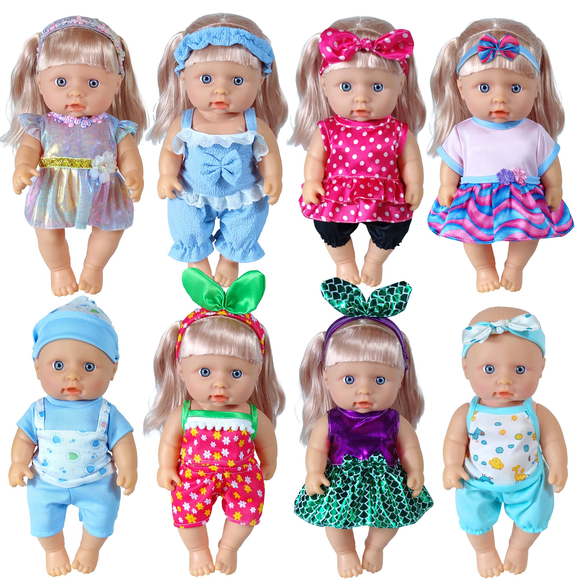 WONDOLL 19-piece doll clothes collection sparks imaginative dress-up play for 8-10 inch dolls