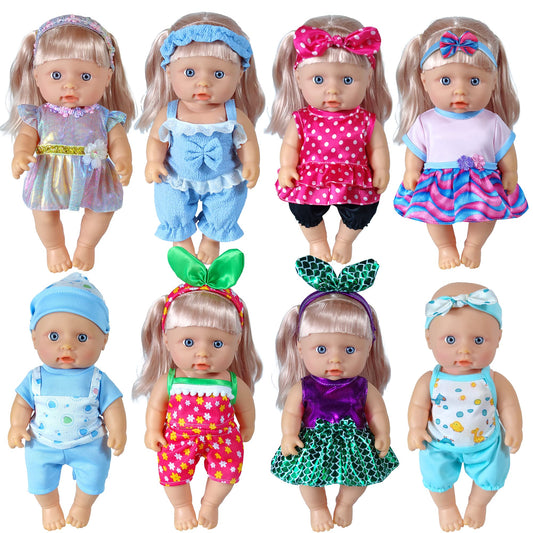 WONDOLL 19-piece doll clothes collection sparks imaginative dress-up play for 8-10 inch dolls
