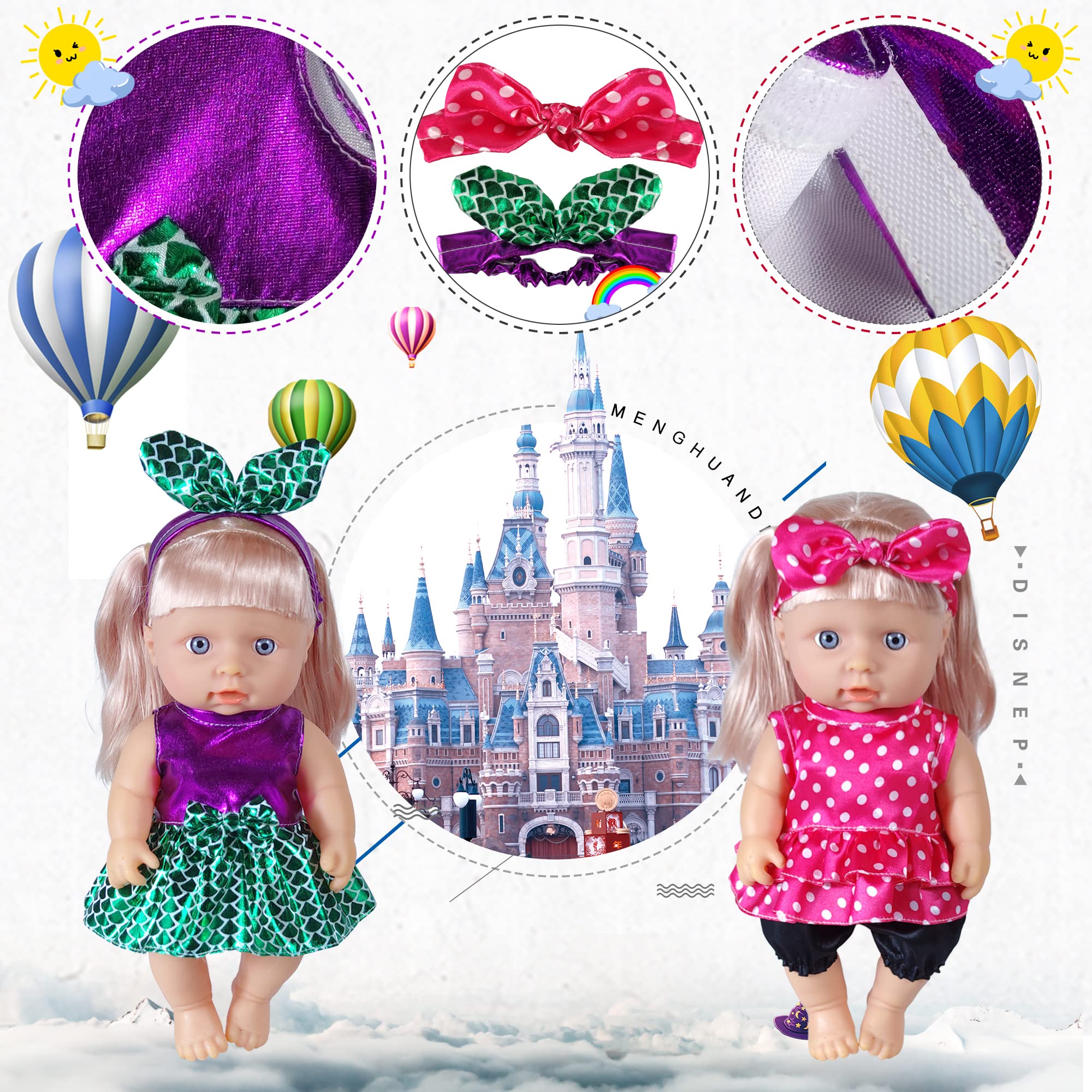WONDOLL bright-colored outfits enhance visual appeal and pretend play moments