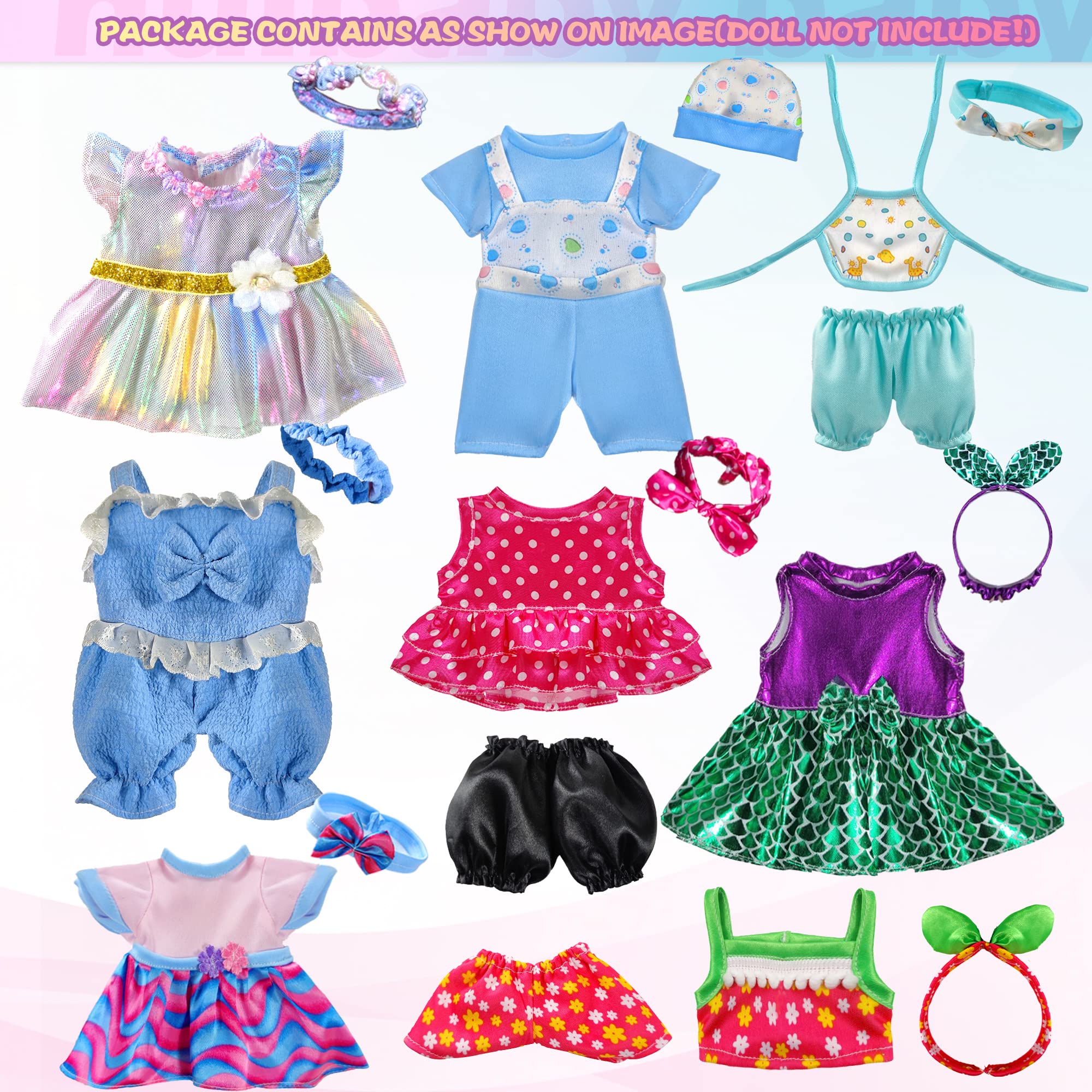 WONDOLL doll clothes hat and hairbands set enhances complete outfits and styling