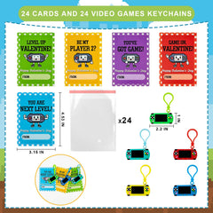 Wondrus gaming valentines cards with durable keychains for classroom swaps.