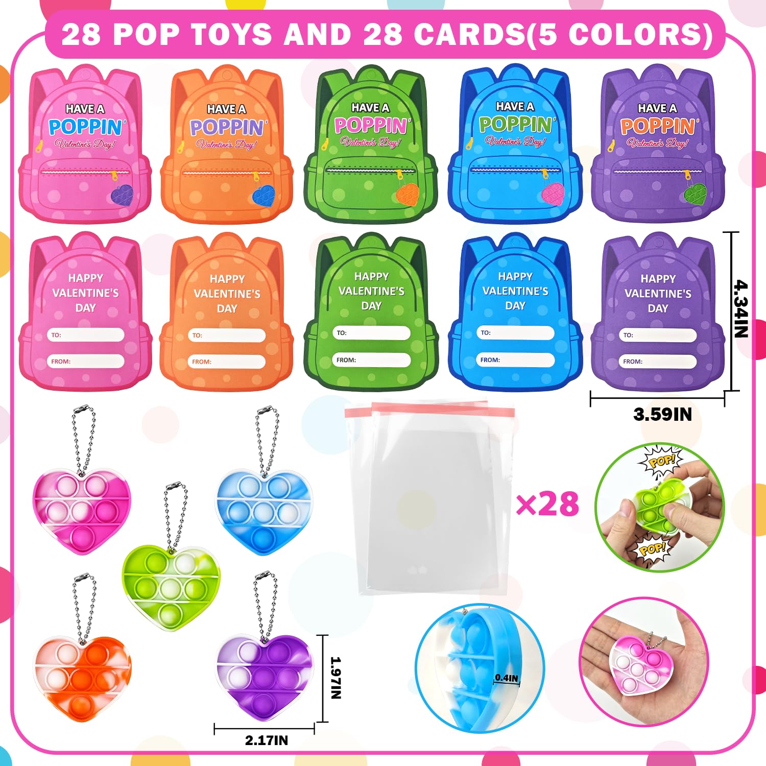 Wondrus mini heart-shaped fidget toy for desk play.