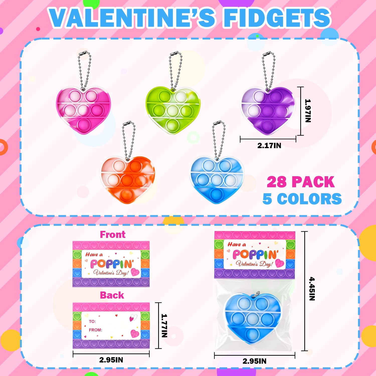 Wondrus silicone keychains with pop bubbles for bags and keys