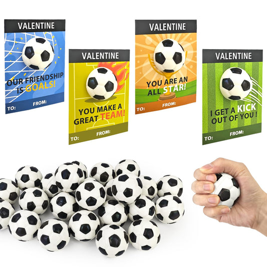 Wondrus soccer valentines cards 24-pack ideal for classroom exchanges and non-candy gifts.