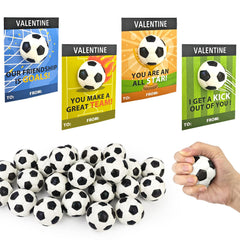 Wondrus soccer valentines cards 24-pack ideal for classroom exchanges and non-candy gifts.