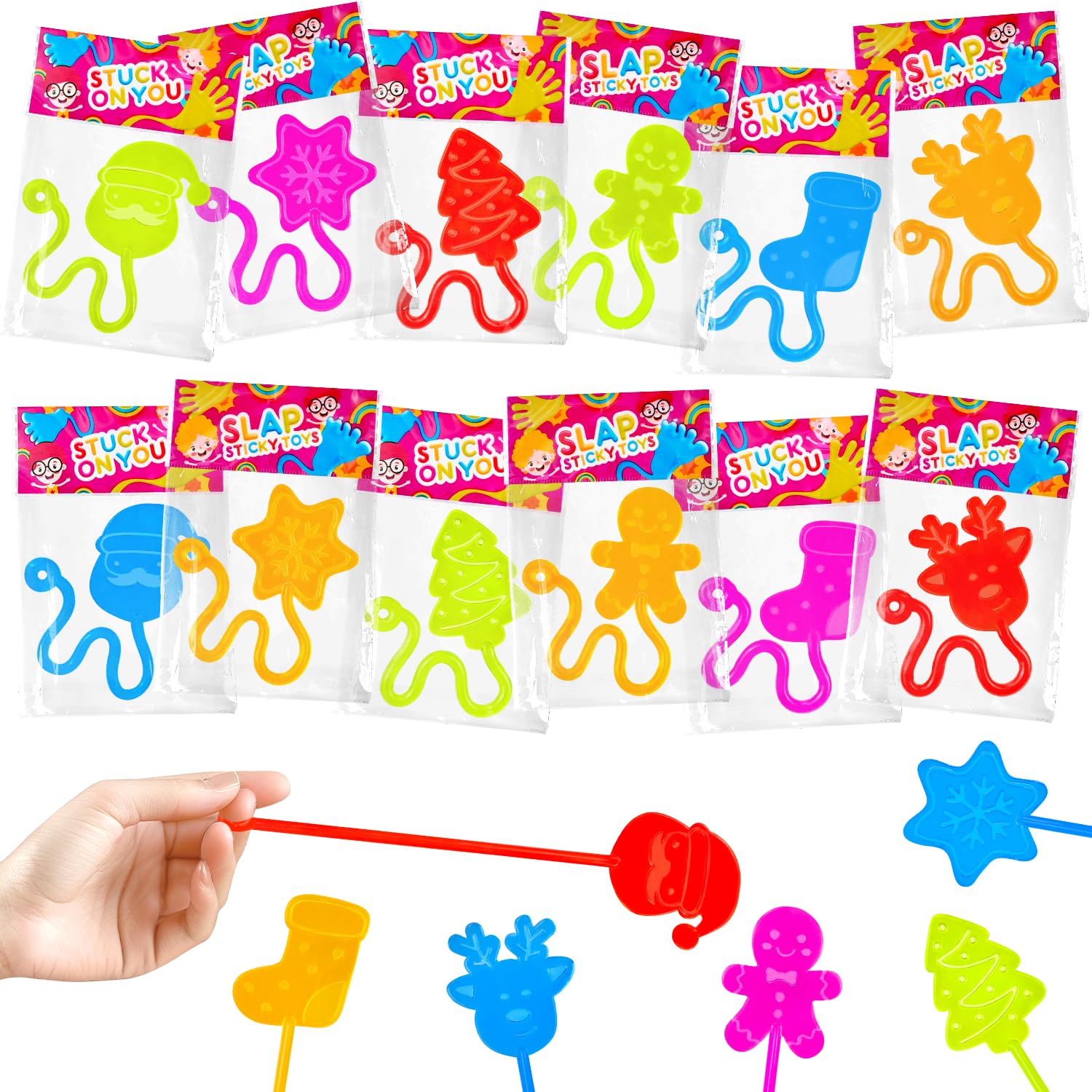 Wondrus sticky hands Santa design for festive sensory play and stocking filler