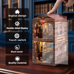 Wondyland Book Nook double-sided design reveals interior and exterior in one piece
