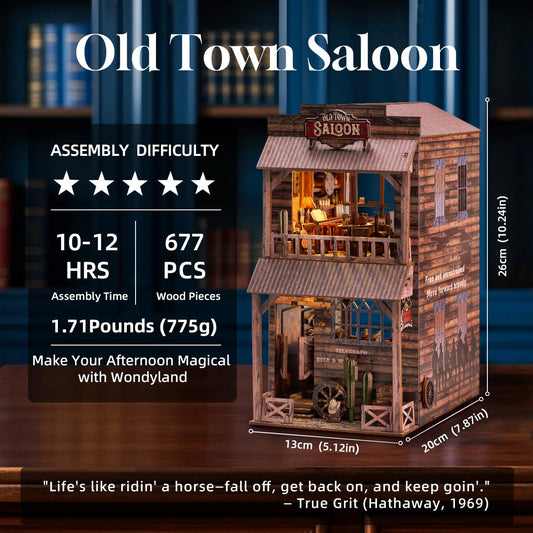 Wondyland Book Nook interior bar scene showing detailed craftsmanship for shelf decor