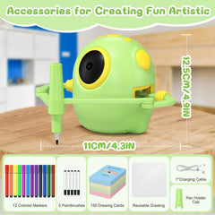 Gift-ready Wonovate smart drawing robot for kids aged 3 to 12.
