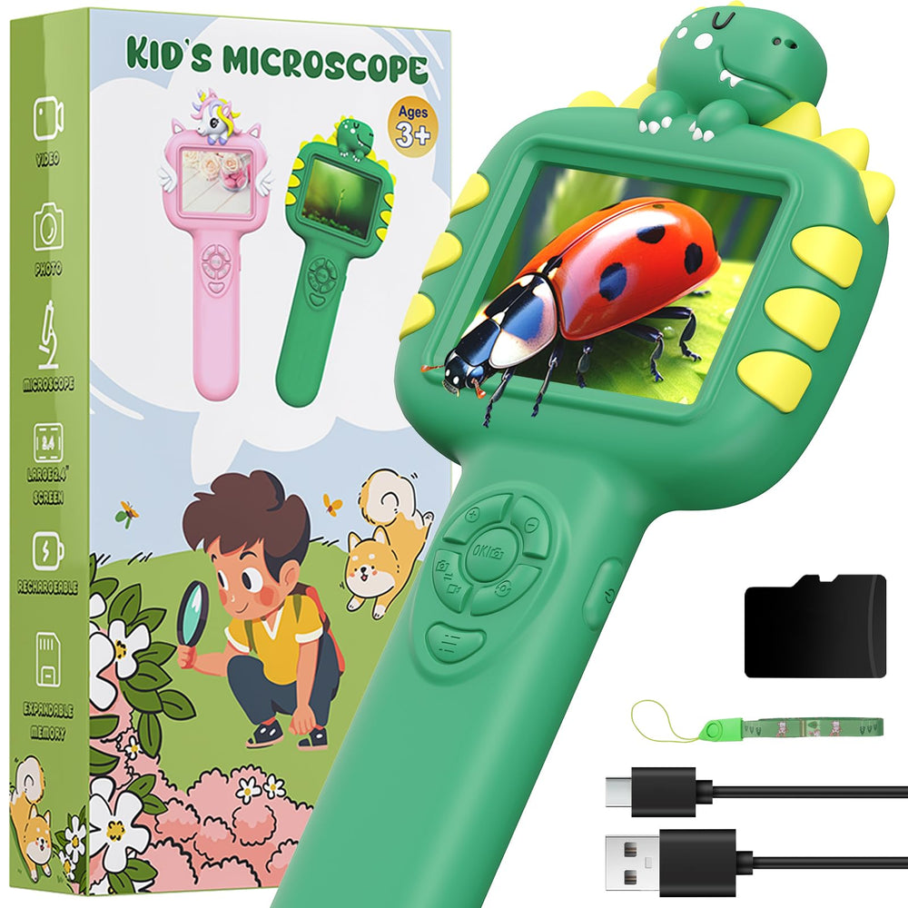 Wonovate 2-in-1 kids microscope shows sharp close-contact viewing for beginners