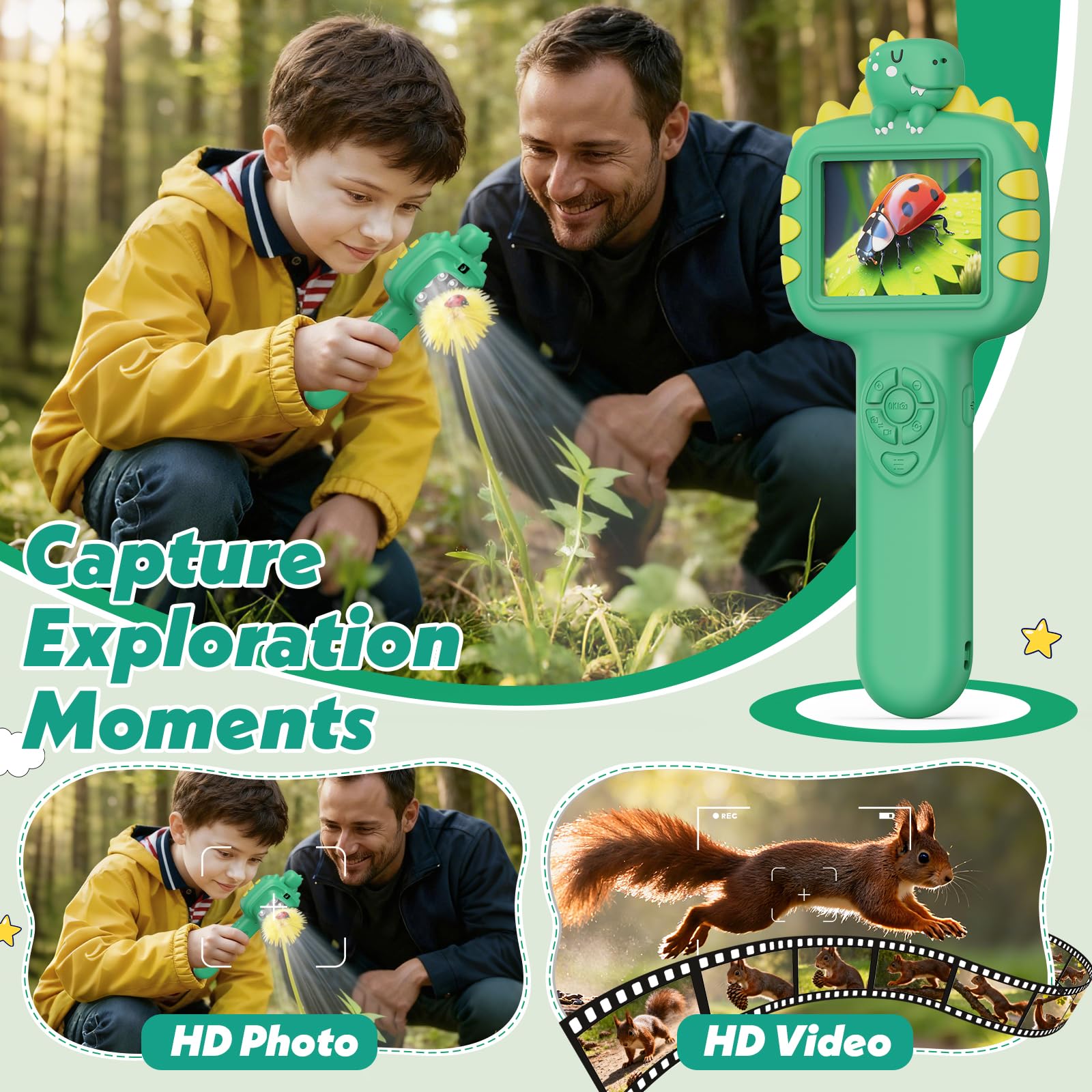 Wonovate mini microscope kit includes slides, memory card, and lanyard for travel