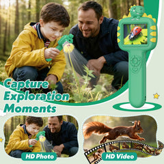 Wonovate mini microscope kit includes slides, memory card, and lanyard for travel