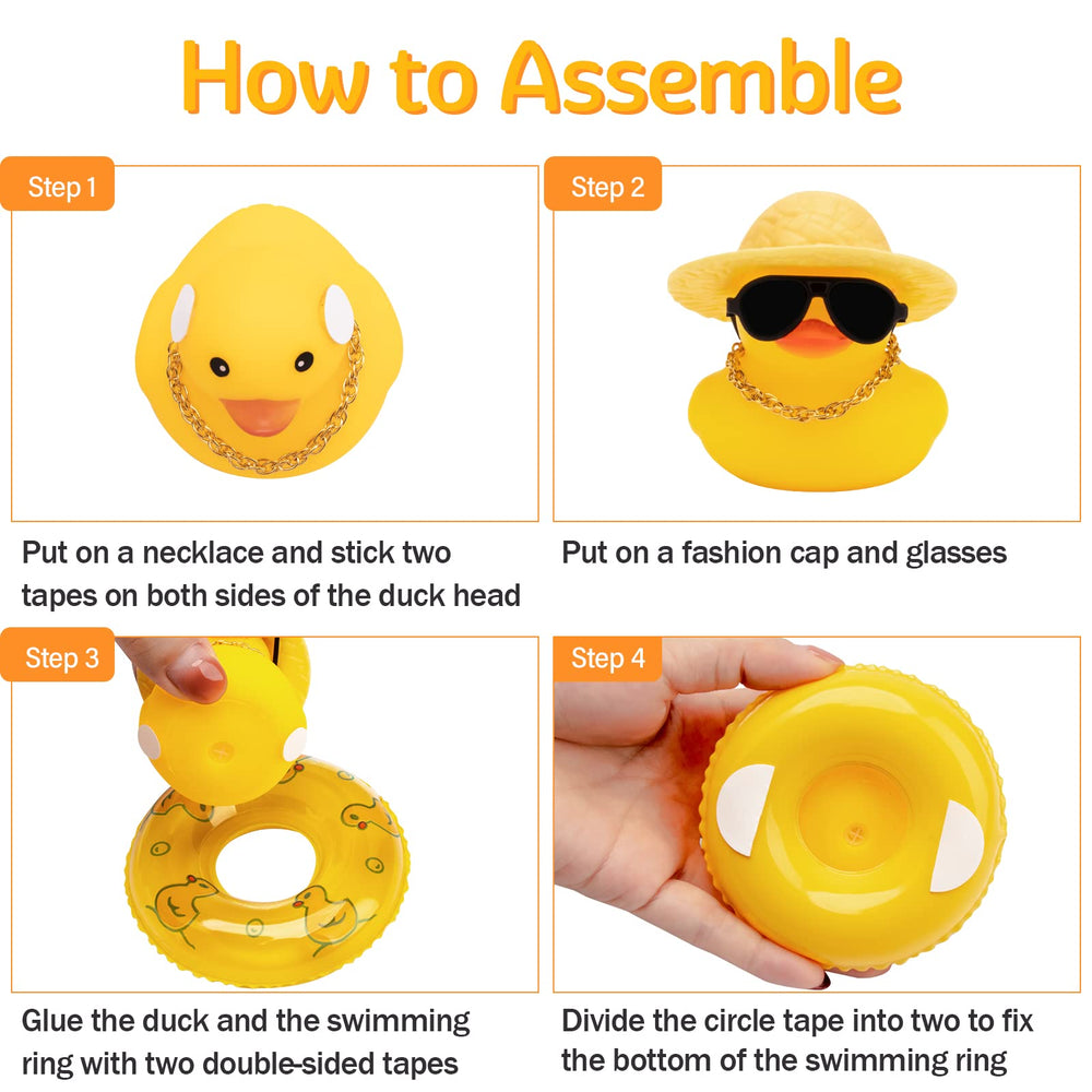 Wonuu car duck necklace accent enhances a cute, fashionable look.
