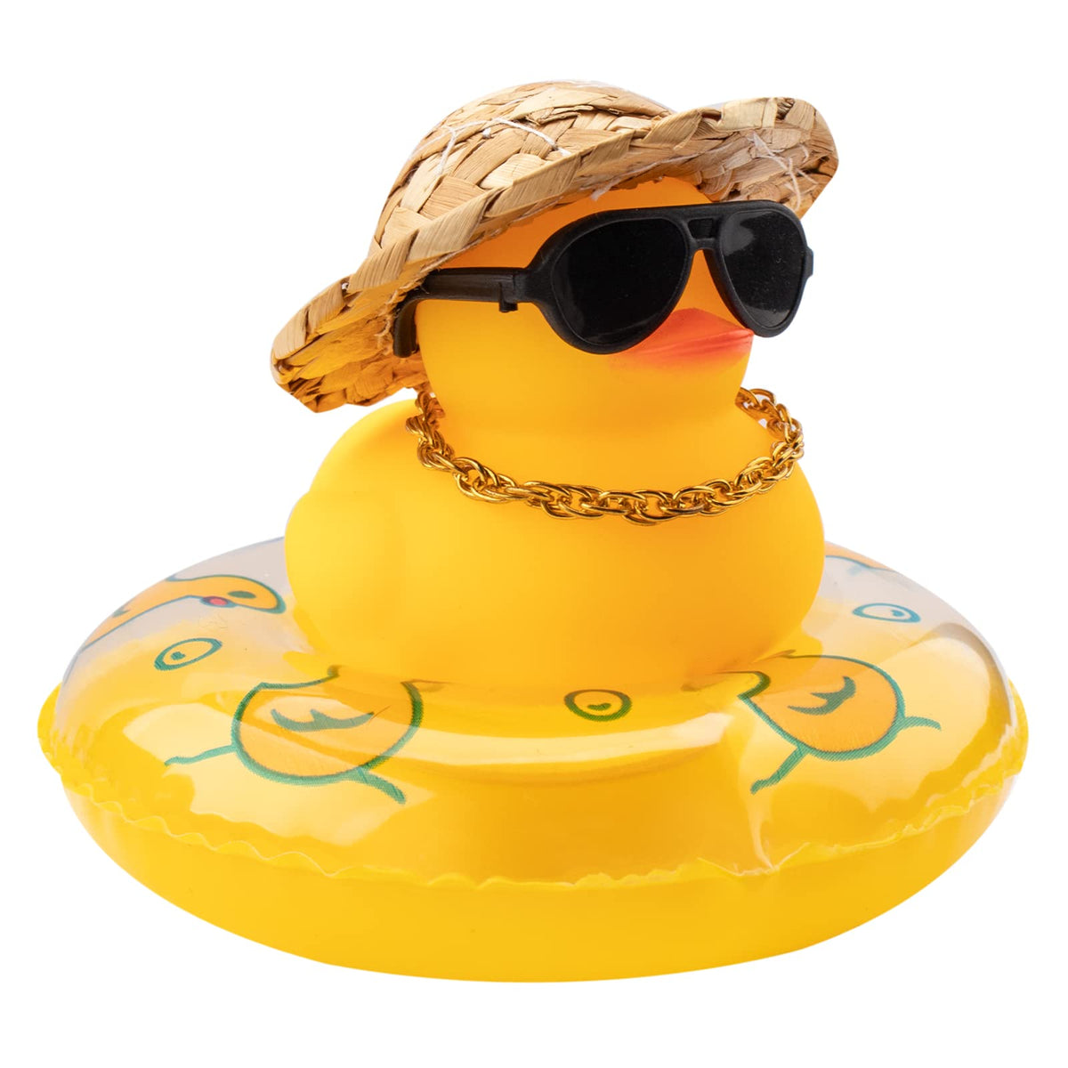 Wonuu car rubber duck full ornament set adds playful dashboard decor