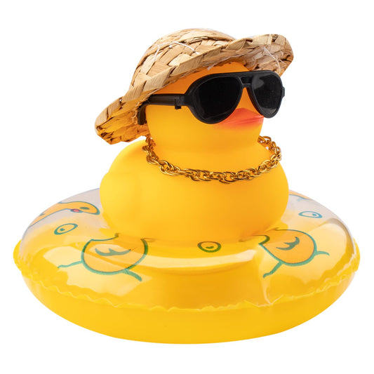 Wonuu car rubber duck full ornament set adds playful dashboard decor