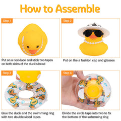 wonuu car rubber duck with mini hat creates a cheerful dashboard centerpiece