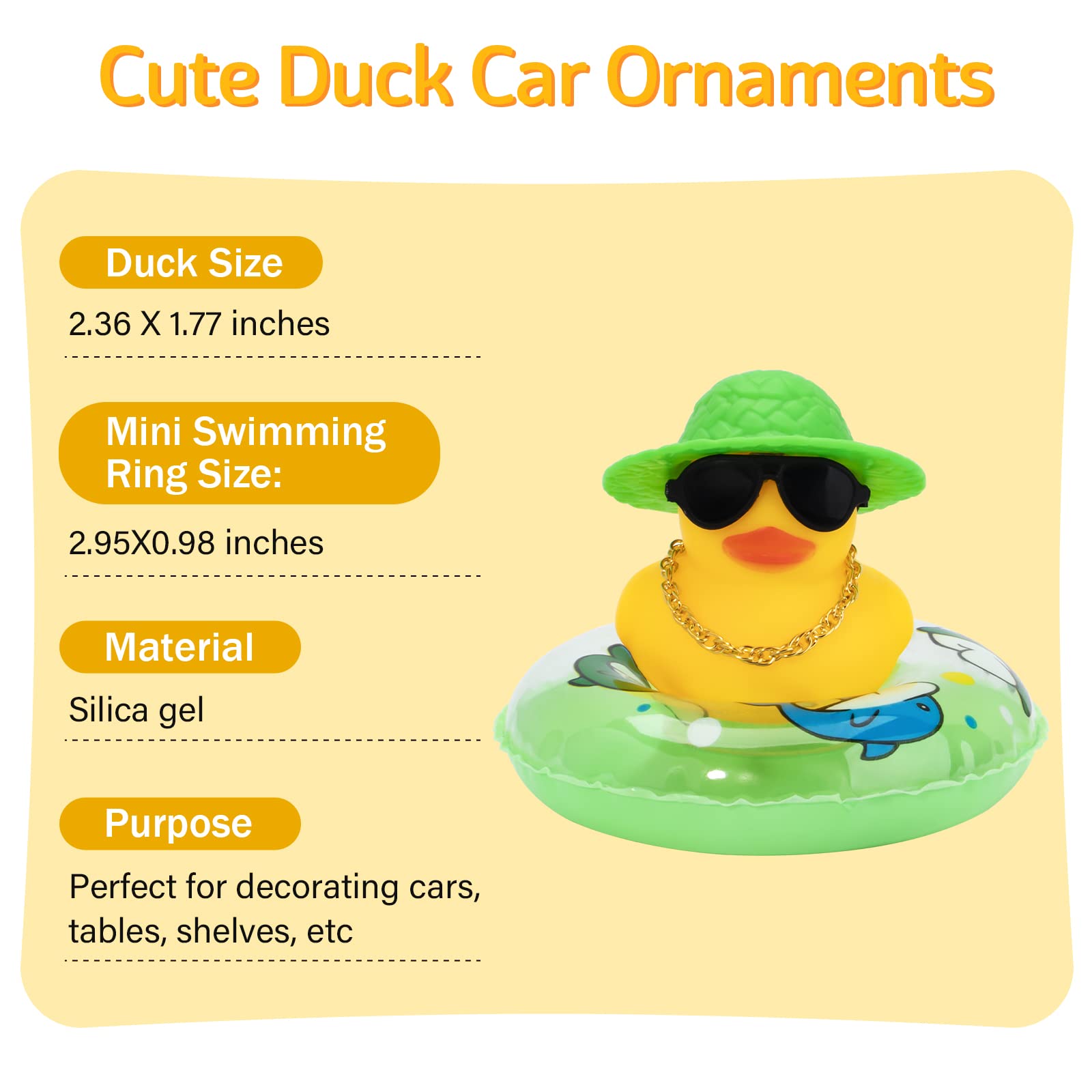 wonuu compact size duck fits dashboards and desks with ease