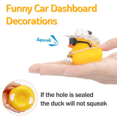 wonuu car rubber duck with soccer hat and transparent pearl adds playful details
