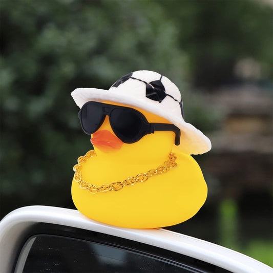 Wonuu duck wearing sunglasses brightens the car interior with whimsy