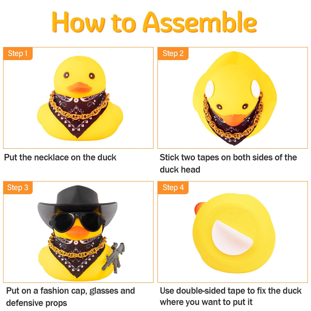 Wonuu silicone dashboard decoration duck with a squeak for interactive driving moments