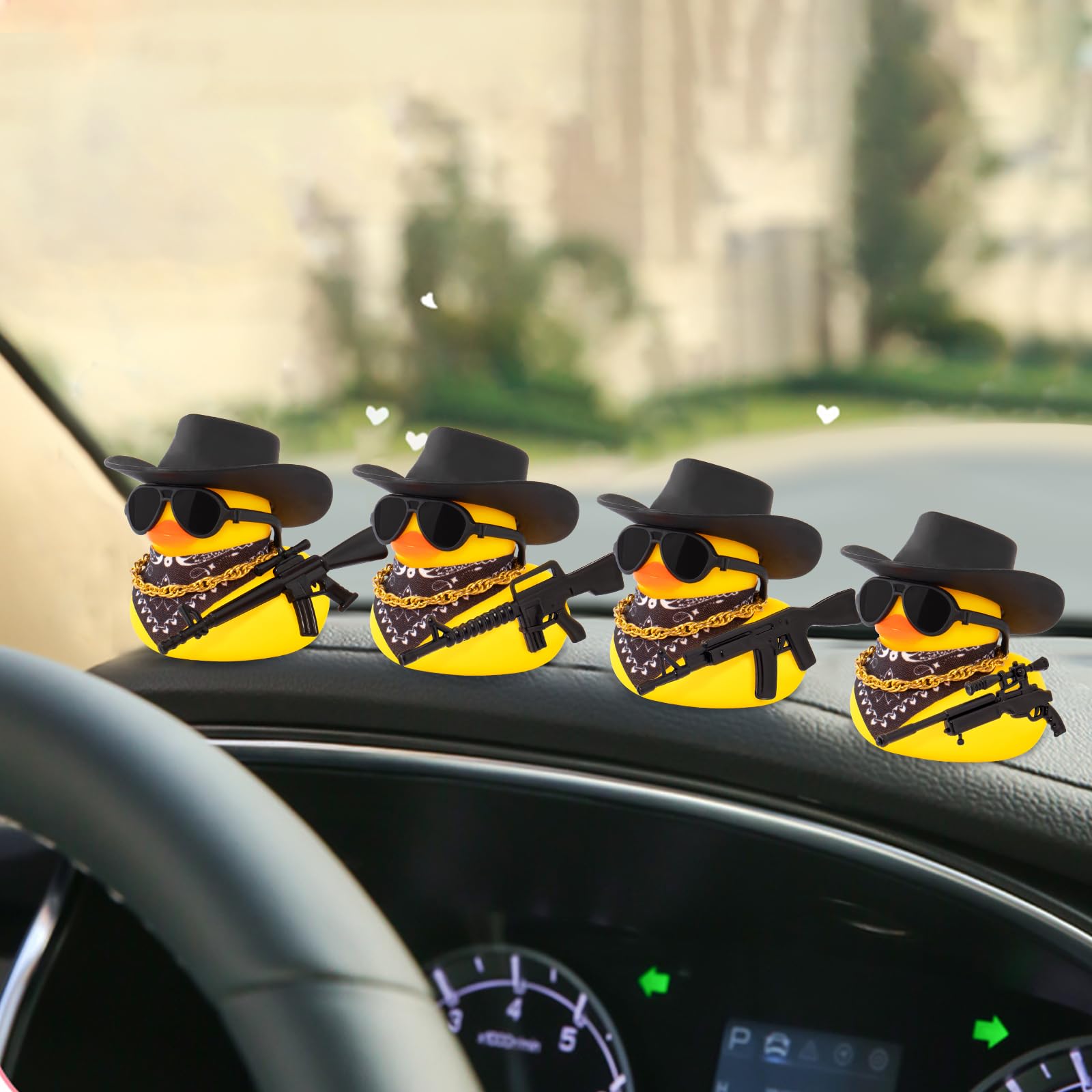 wonuu versatile rubber duck decor for car, desk, or shelf