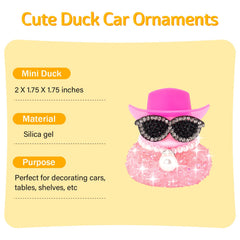 Wonuu Pink Diamond Rubber Duck squeaks when pressed for a light moment