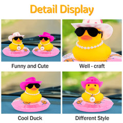 Wonuu rubber duck with gold necklace detail offers quirky flair.