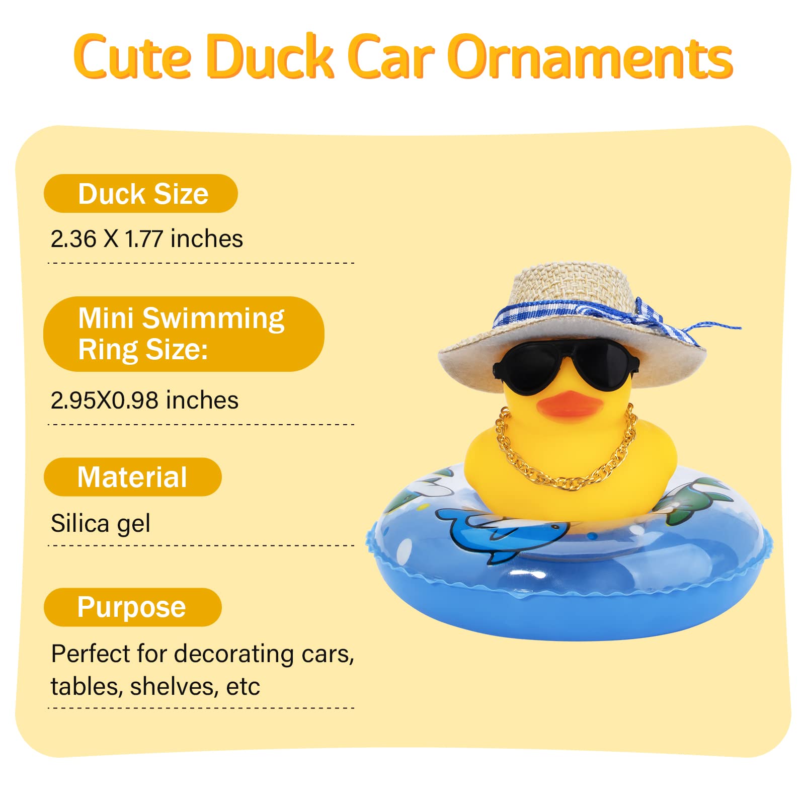 wonuu yellow duck packaging content for easy gift or display