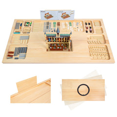 WOOD CITY Building Baseplate Table with Lazy Susan showing smooth rotation for easy play