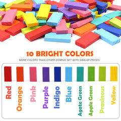 WOOD CITY dominoes storage box helps keep pieces organized after playtime