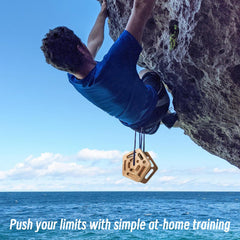 WOOD CITY Hangboard supports indoor and outdoor training for warm-ups.