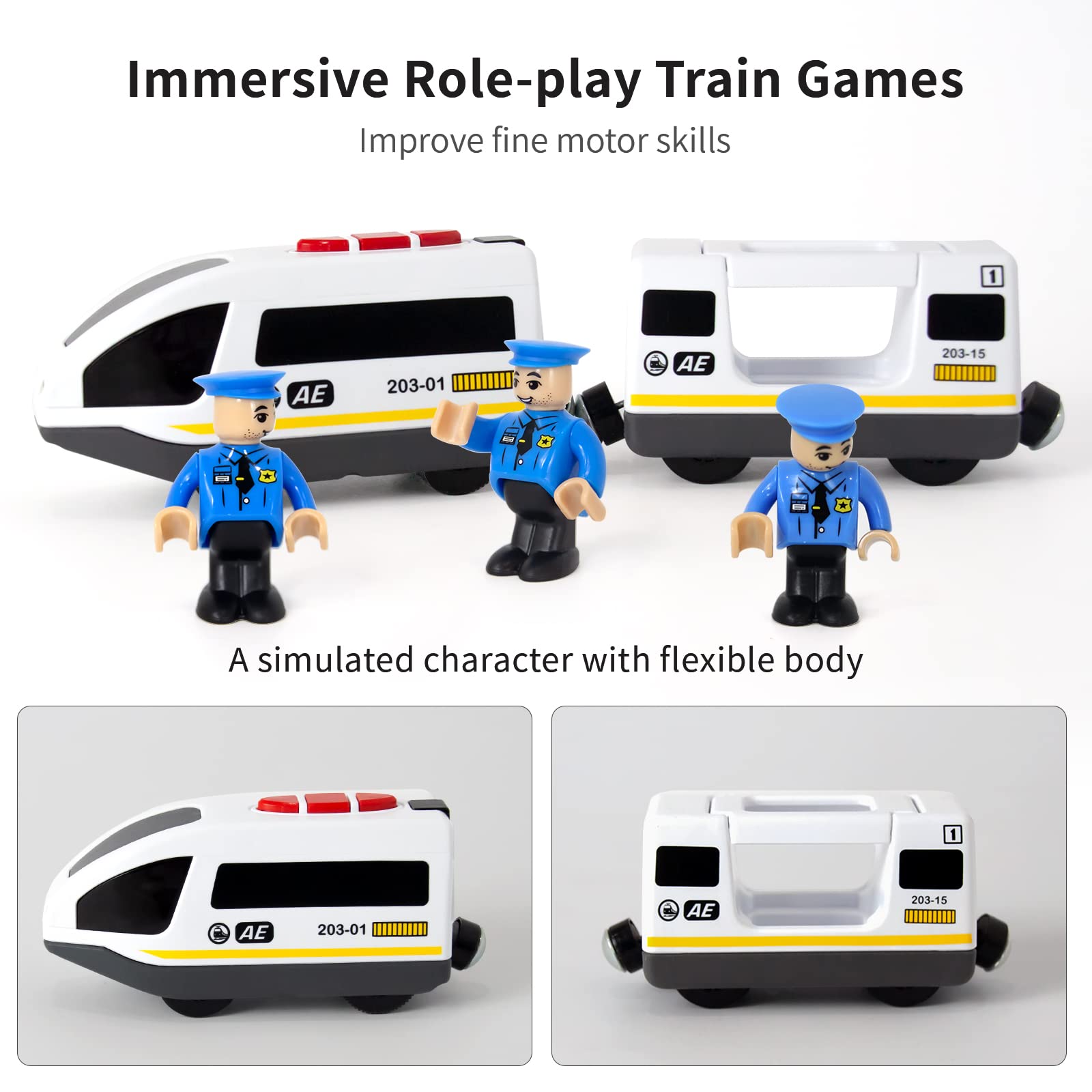 WOOD CITY locomotive sounds add realism during play sessions