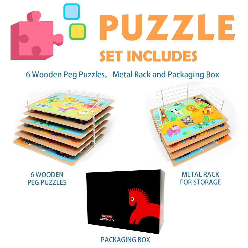 Wood City Numbers Puzzle with numbers supports numeral recognition during fun activities.