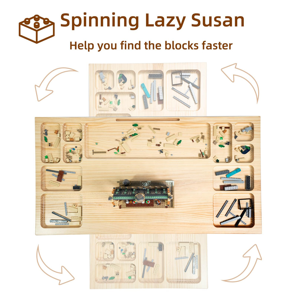 WOOD CITY Sensory Activity Table Setup ideal for family creativity sessions