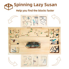 WOOD CITY Sensory Activity Table Setup ideal for family creativity sessions