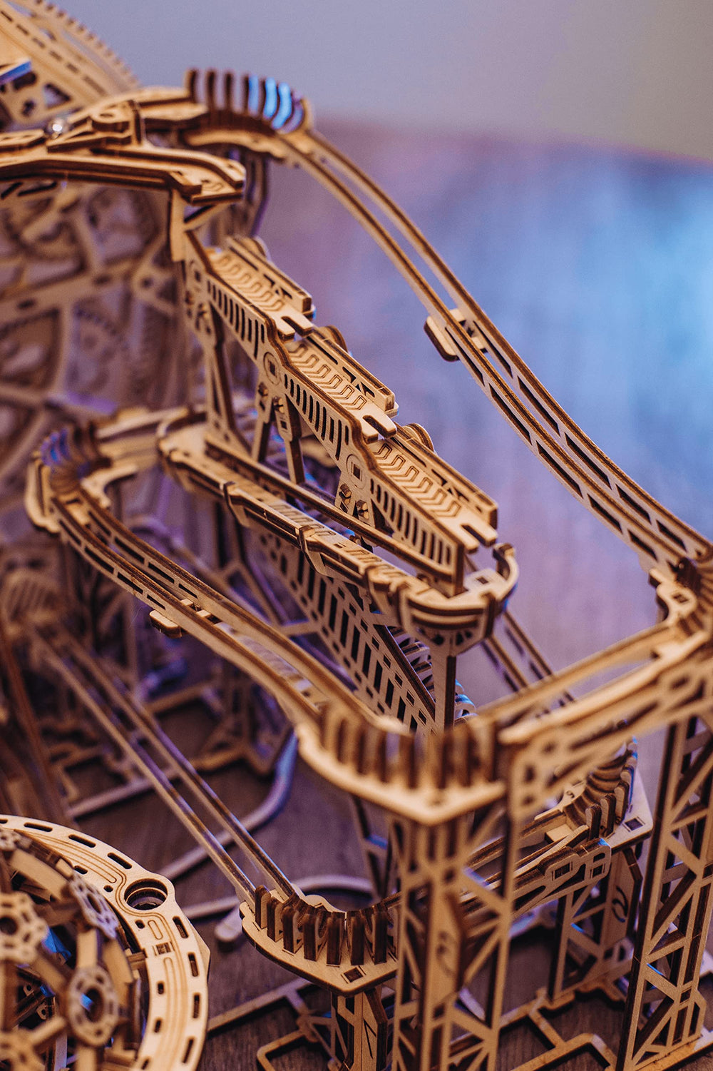 Wood Trick 678-piece wood model highlights complex assembly and craftsmanship