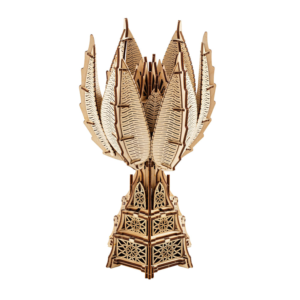 Wood Trick Fiery Bloom detailed design challenges your skills without glue needed