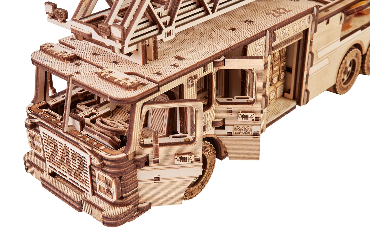 Wood Trick Rescue Firetruck 636 pieces challenge builds perseverance and fine motor skills.