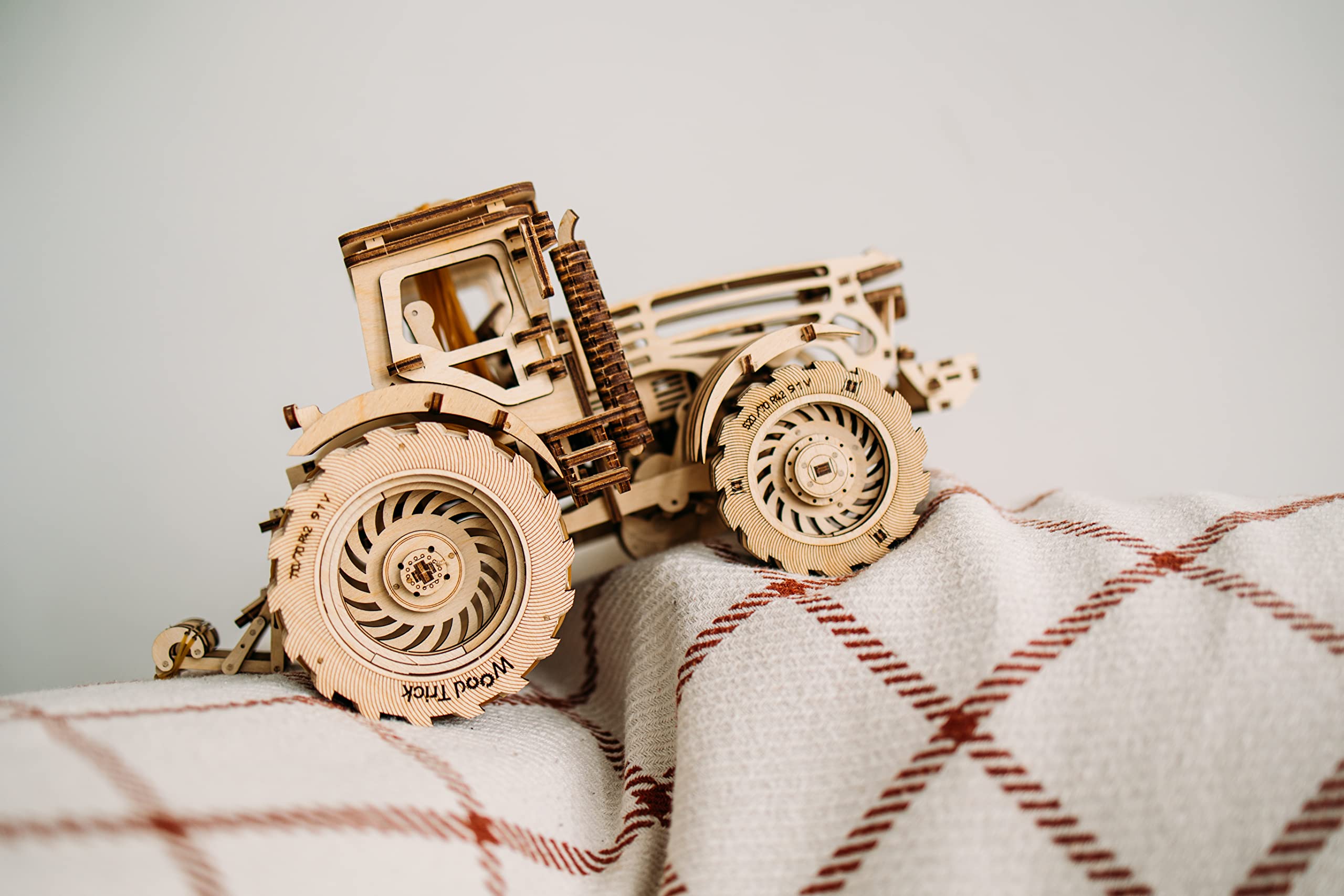 Wood Trick tractor pistons visible under the hood