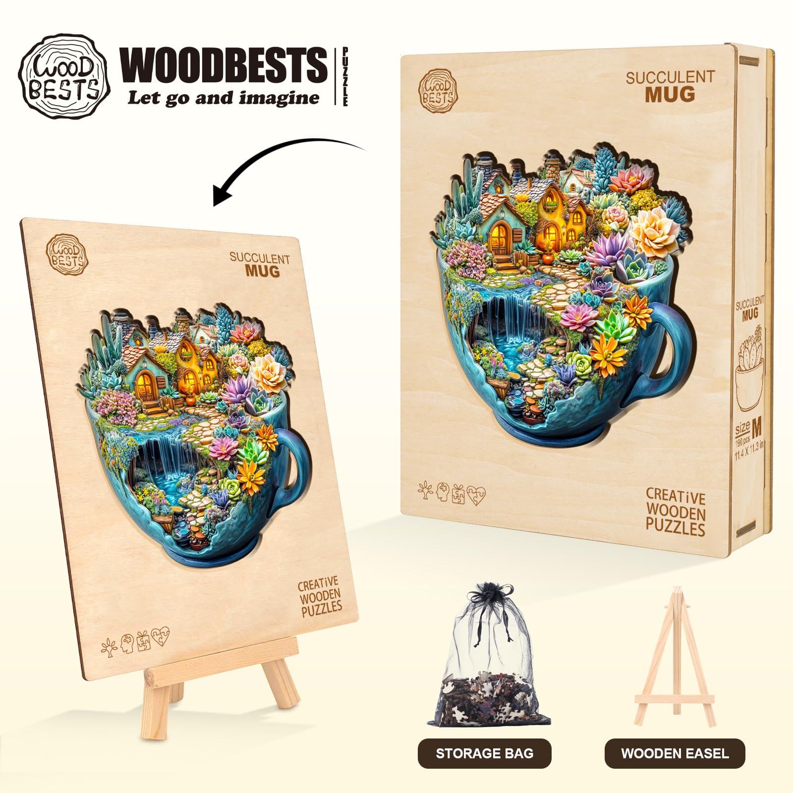 WOODBESTS family-friendly puzzle for all ages, promotes focus and problem-solving skills.