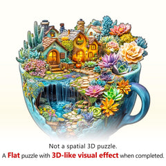 WOODBESTS wooden puzzle with garden art design, perfect for relaxing evenings.