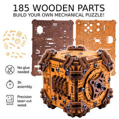 WOODEN.CITY Tesseract's Secret 185-piece kit ready for DIY assembly.