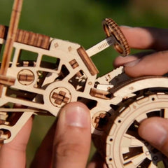 WOODEN.CITY Tractor 3D Puzzle hood detail showing opening feature