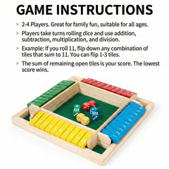 Wooden Shut The Box arrives in a sturdy gift box ready for gifting.