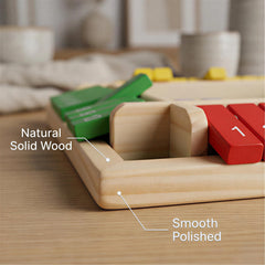 Wooden Shut The Box suitable for Montessori and homeschooling environments.